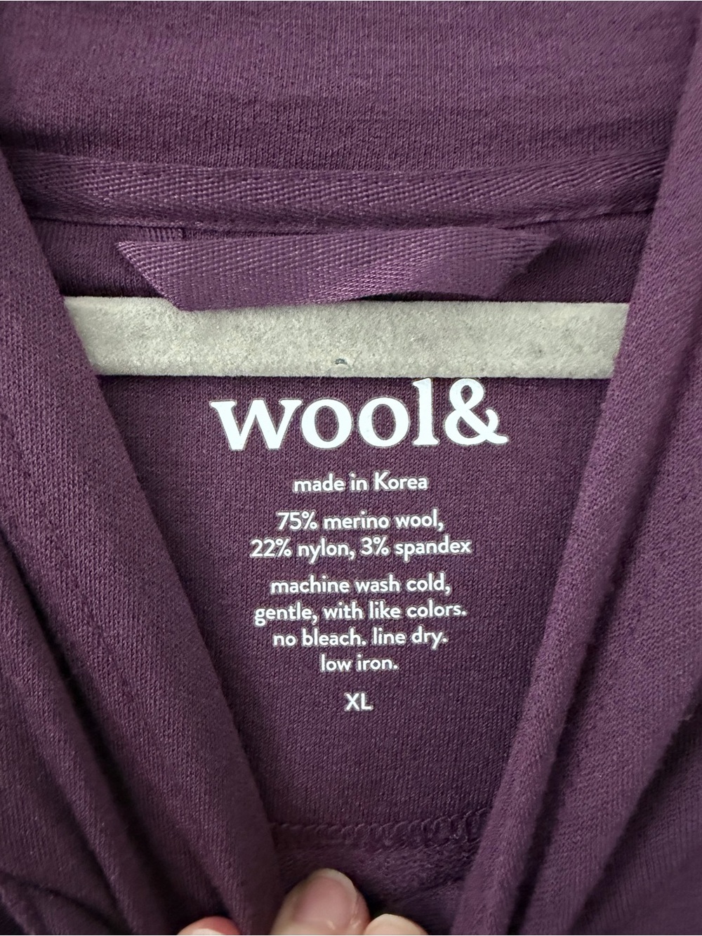 Wool& Wooland Everett Hoodie Tunic Merino Wool Marionberry XL - Picture 4 of 8